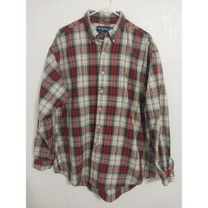 Ralph Lauren Mens Size XL Blake 100% Cotton Button Down Collar Shirt Flannel